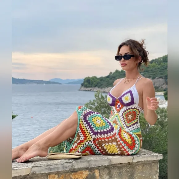 Bella Barnett Romo Weave Maxi Dress New Medium - Picture 2 of 12